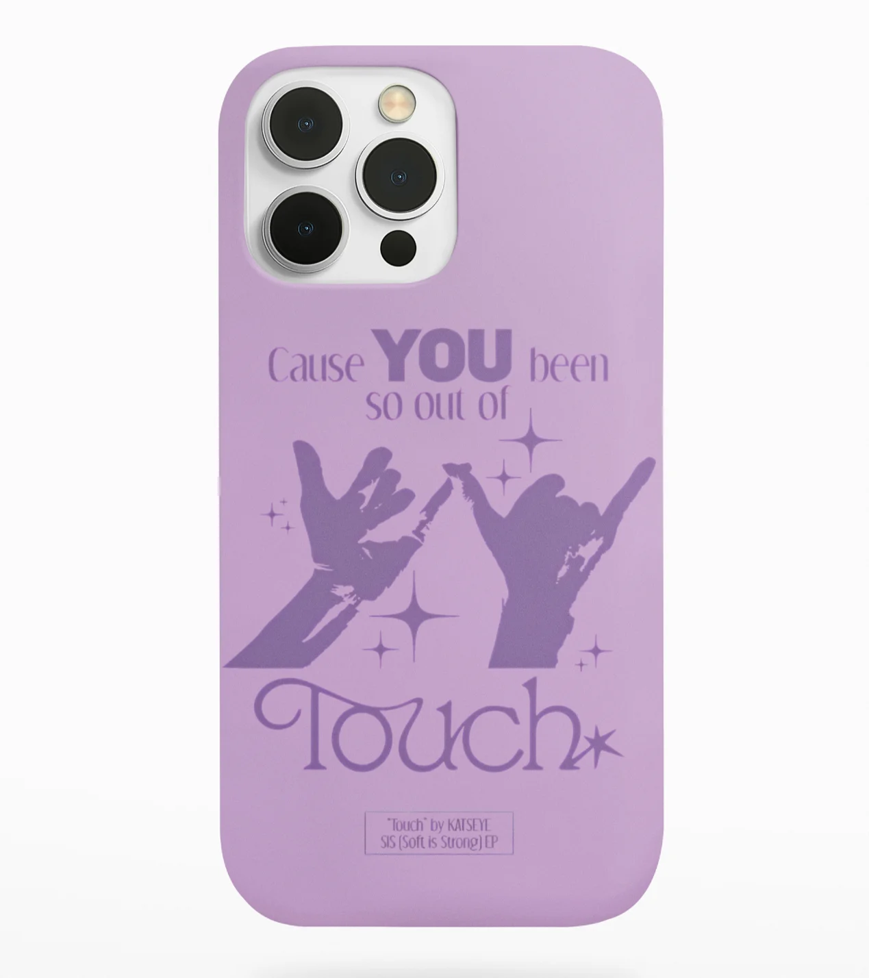 purple Katseye Touch Phone Case made of soft tpu silicone