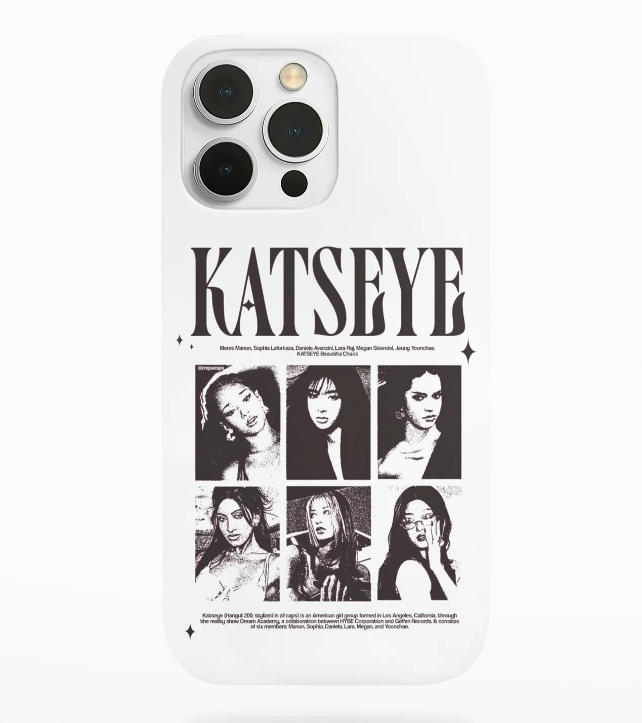 silicone Katseye Phone Case featuring band members